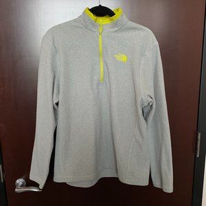 The North Face Long Sleeve Lightweight 1/4 Zip Fleece Yellow & Gray - Men's M
